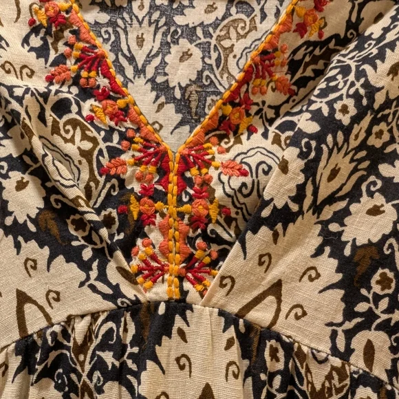 Zara Cotton/Linen Maxi Dress,S - Picture 3 of 9